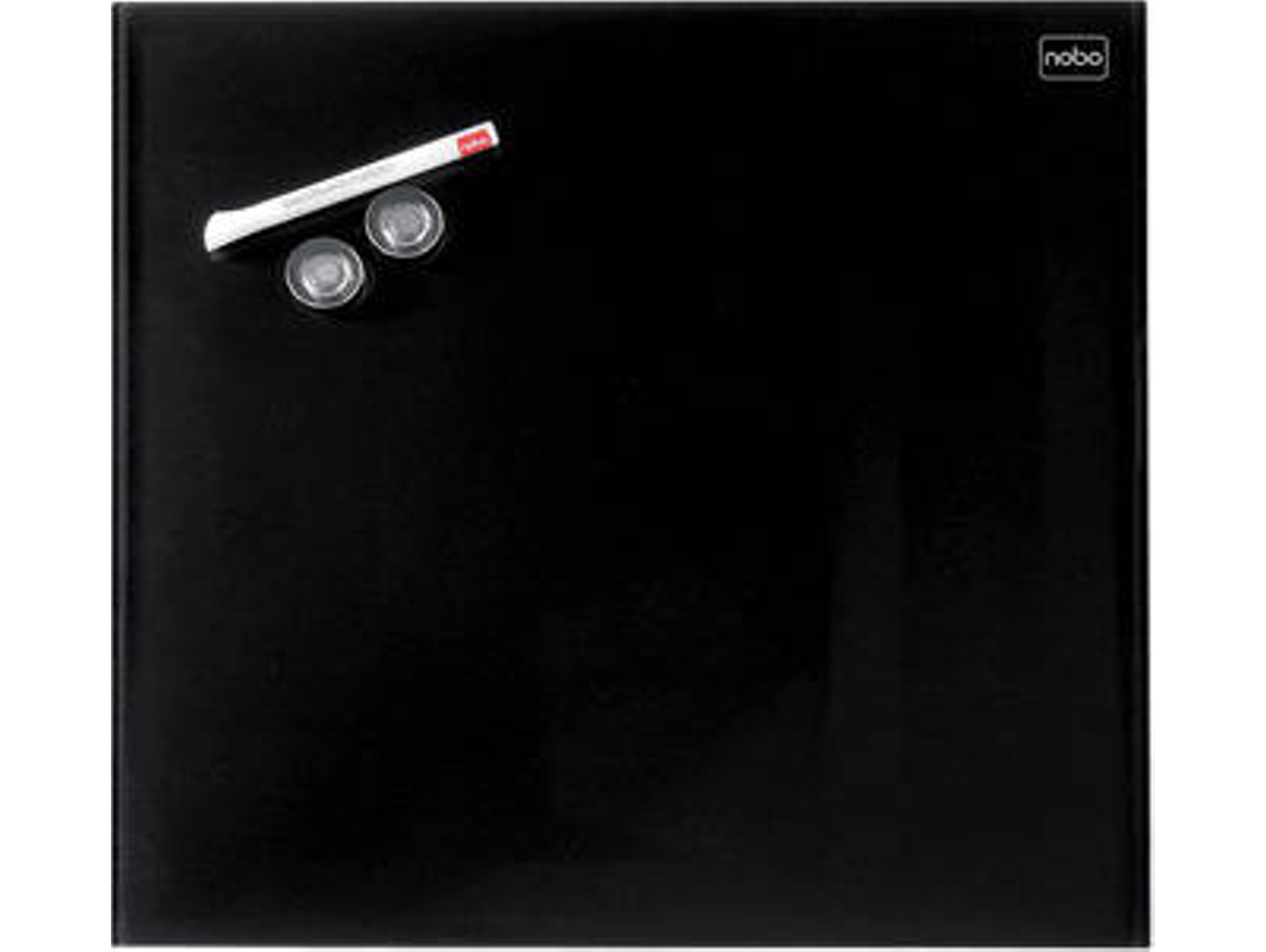 Pizarra Blanca NOBO Diamond Negro (300x300mm - Cristal - Magnético: Sí)