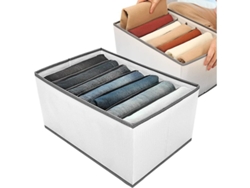 Organizador De Armario Con 7 Compartimentos, 2 Unidades, Plegable Y Apilable.