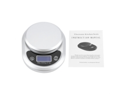 VVJIJILLY Balança de cozinha digital multifuncional de aço inoxidável com display LCD prata (1g 5kg)