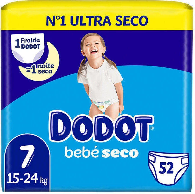 Pañales DODOT Bebé Seco T7 (2x52 - 104 Unidades)