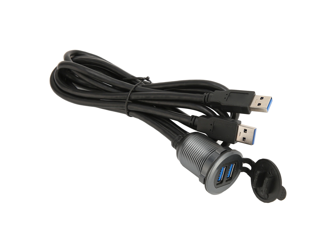 Cable Usb 3.0 De Doble Puerto Macho A Hembra, Para Montaje En Salpicadero De Coche, 1 Metro, Plug And Play, Pvc