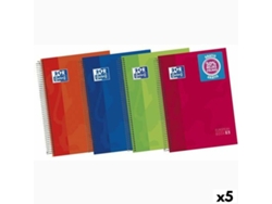 Cuaderno OXFORD Multicolor A4 120 Hojas (5 Unidades)