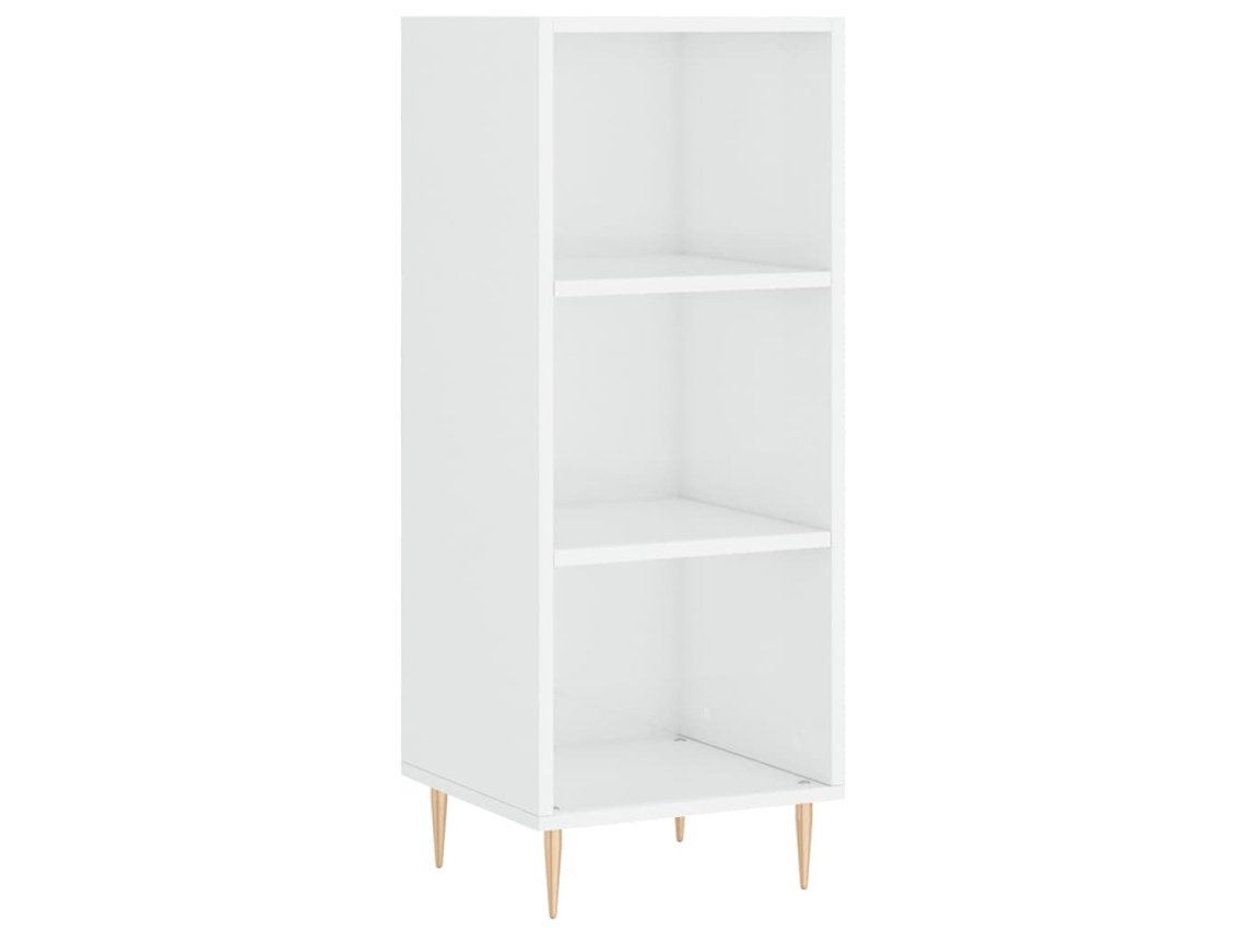 Maison Exclusive - Aparador Madera De Ingeniería Blanco Brillante 34,5x32,5x90 Cm