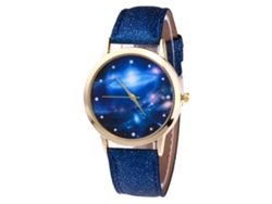 Reloj De Pulsera Unisex De Cuero Con Movimiento De Cuarzo Informal (azul Oscuro)