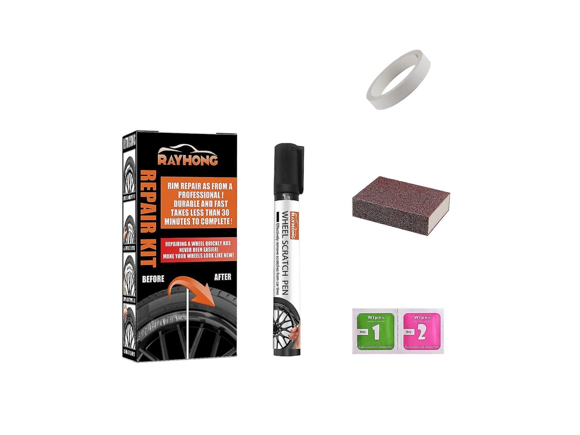 Kit Reparação Jantes Tinta Preta Universal. para Aros e Rodas.