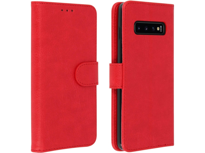 Funda Samsung Galaxy S10+ AVIZAR Book Rojo