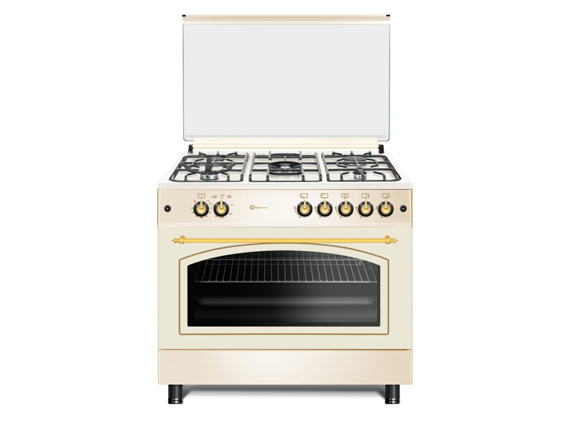 SOLTHERMIC Estufa Gas Rústica Crema 90X60 Horno Panorámico F9L50G2-C