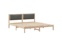 Maison Exclusive - Estructura De Cama Con Cabecera Gris Oscuro 180 X 200 Cm