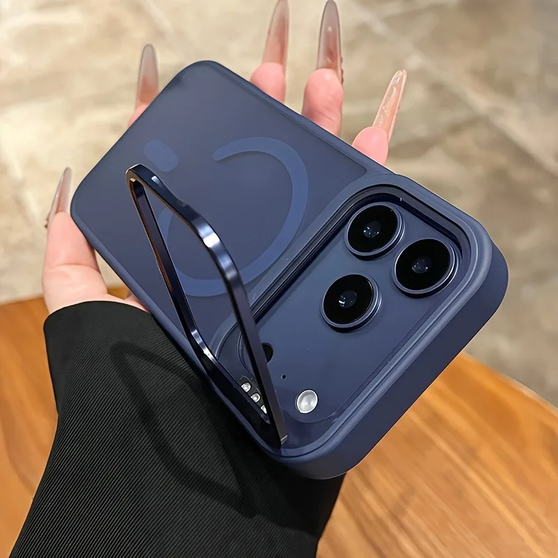 (iphone 13 Pro Max Azul) Funda Magnética Translúcida De Lujo Para Iphone, Compatible Con Fijación Magnética.