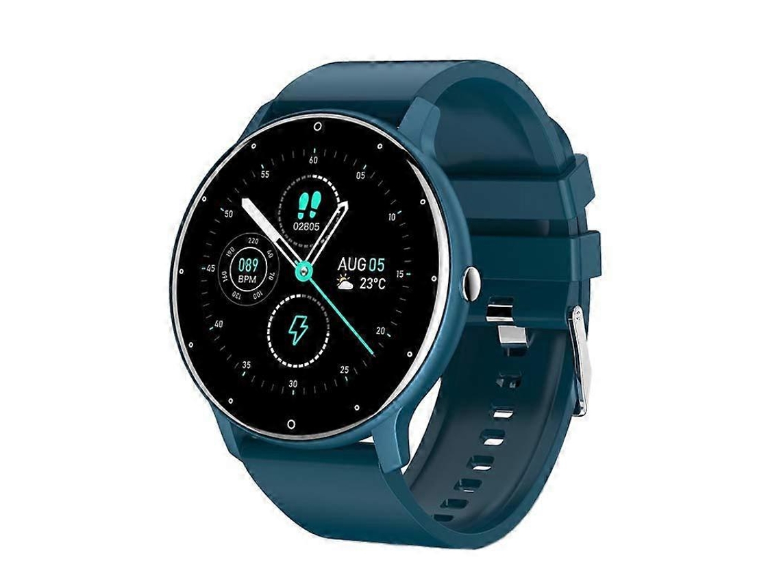 Reloj inteligente Bw0223 con Bluetooth, monitorización de frecuencia cardíaca, oxígeno en sangre y presión arterial. Color silicona azul. Ly Ebike.
