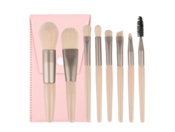 Juego De 8 Brochas De Maquillaje Profesionales Portátiles Con Estuche De Almacenamiento.
