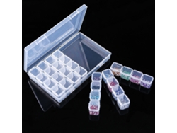 ¡oferta Especial! Caja De Almacenamiento Ajustable Con Bordado De Diamantes Y 28 Compartimentos Para Guardar Obras De Arte.