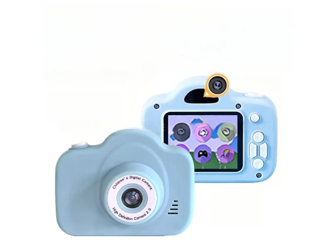 Cámara para niños 1080p HD con doble cámara y enfoque automático, color azul Yizhood
