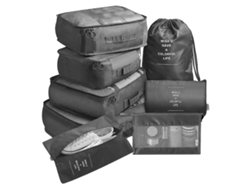Organizador Cubos Empacar Maletas NEVEANCE Negro (34x24x3cm)
