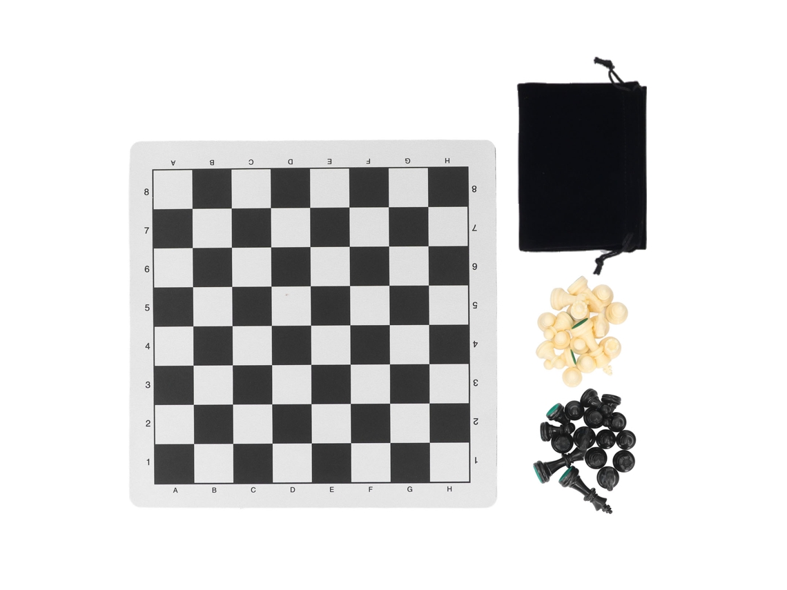 Junli-juego De Ajedrez De Viaje Profesional, Plegable, Enrollable, Portátil, Con 32 Piezas Y Bolsa De Almacenamiento Para Niños Y Adultos.