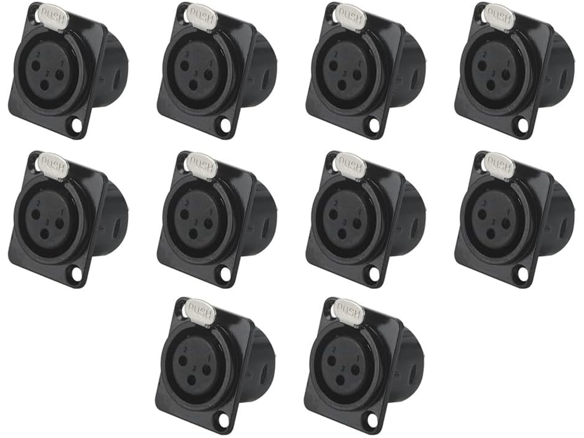 Adaptador De Enchufe Xlr Macho Balanceado De 3 Pines Con Toma De Soldadura