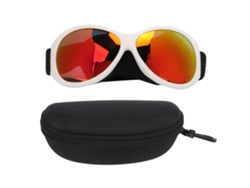 Gafas de sol para perros y gatos, resistentes al viento y al sol, blancas y rojas.