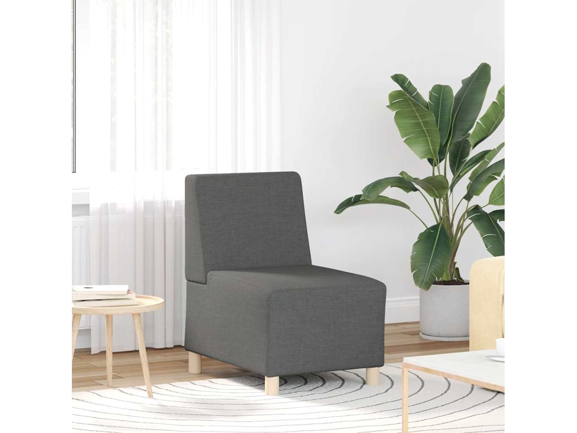 Sillón Sofá Tela Gris Oscuro 55 Cm