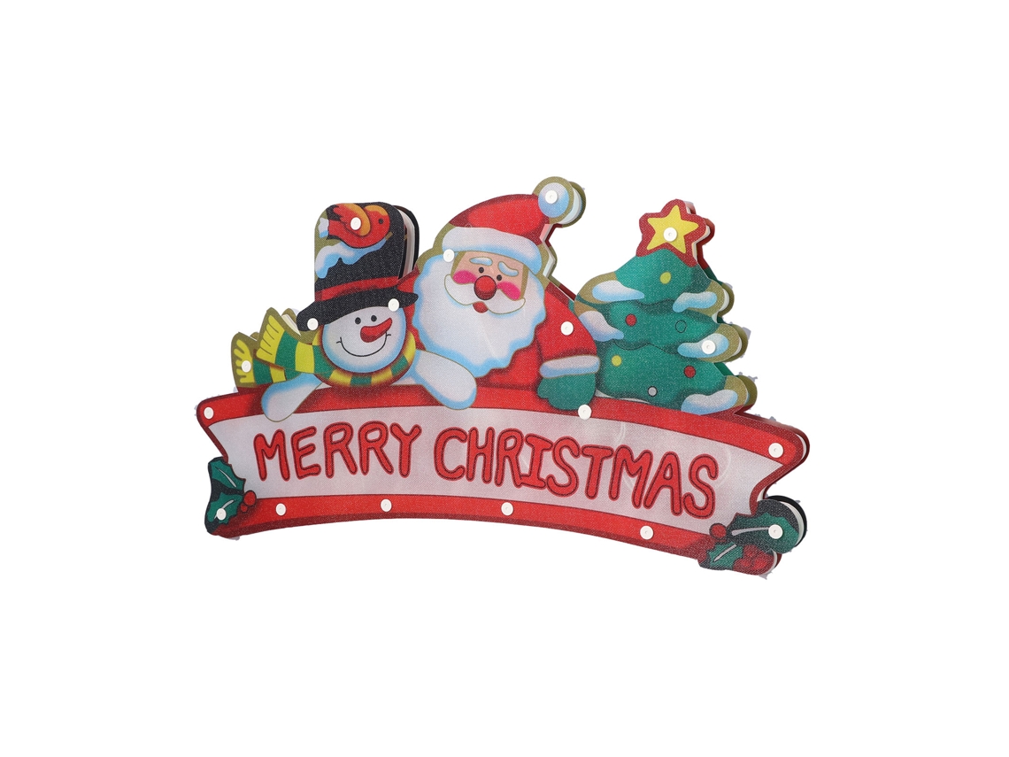 Decoración Navideña De Ventana Con Luz Led De Papá Noel Holográfico Para Interiores Y Exteriores