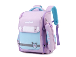 Mochila escolar infantil de gran capacidad para primaria, ideal para libros y uso diario, color morado.