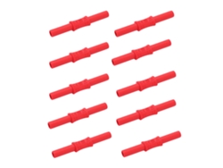 10 Unidades De Acopladores De Enchufe Banana De 4 Mm, Conector Hembra A Hembra Aislado, Adaptador De Enchufe, Extensión J.20009 Rojo