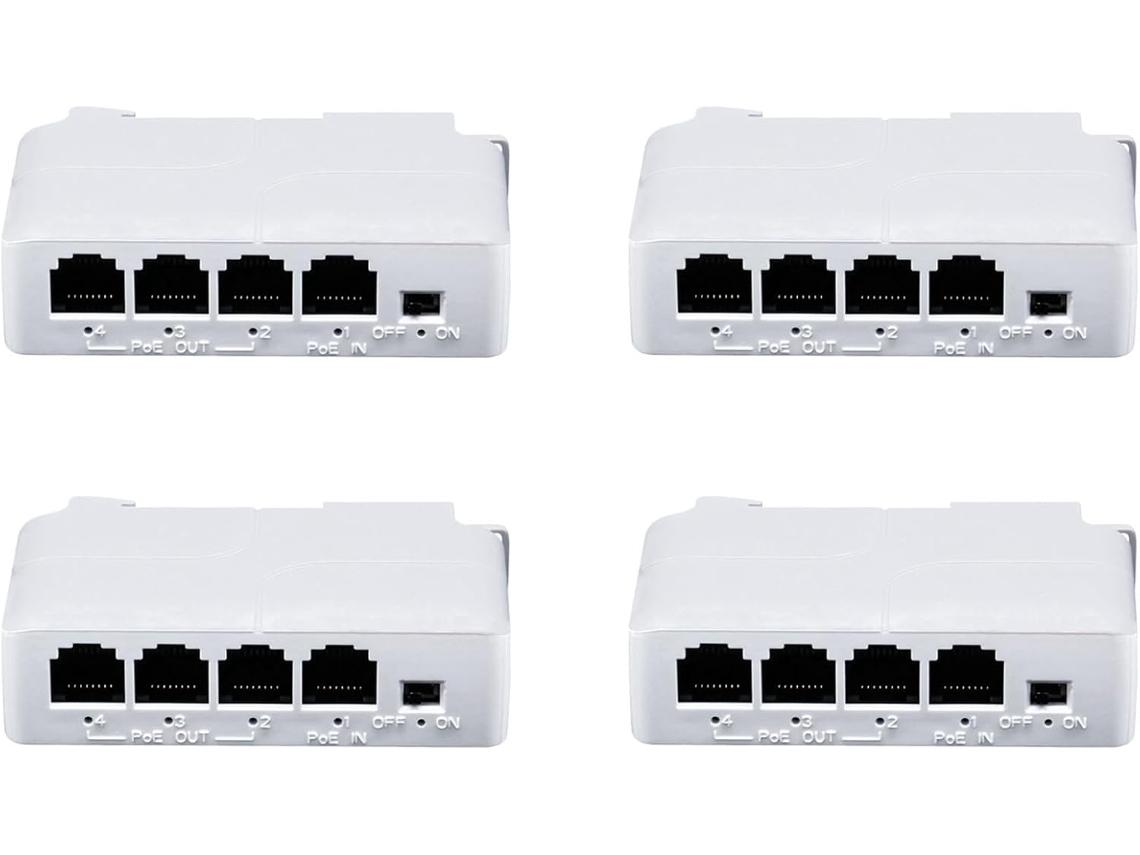 Cable De Extensión Poe 4x De 1 A 3 Puertos Para Repetidor 10/100m Ieee802 3af