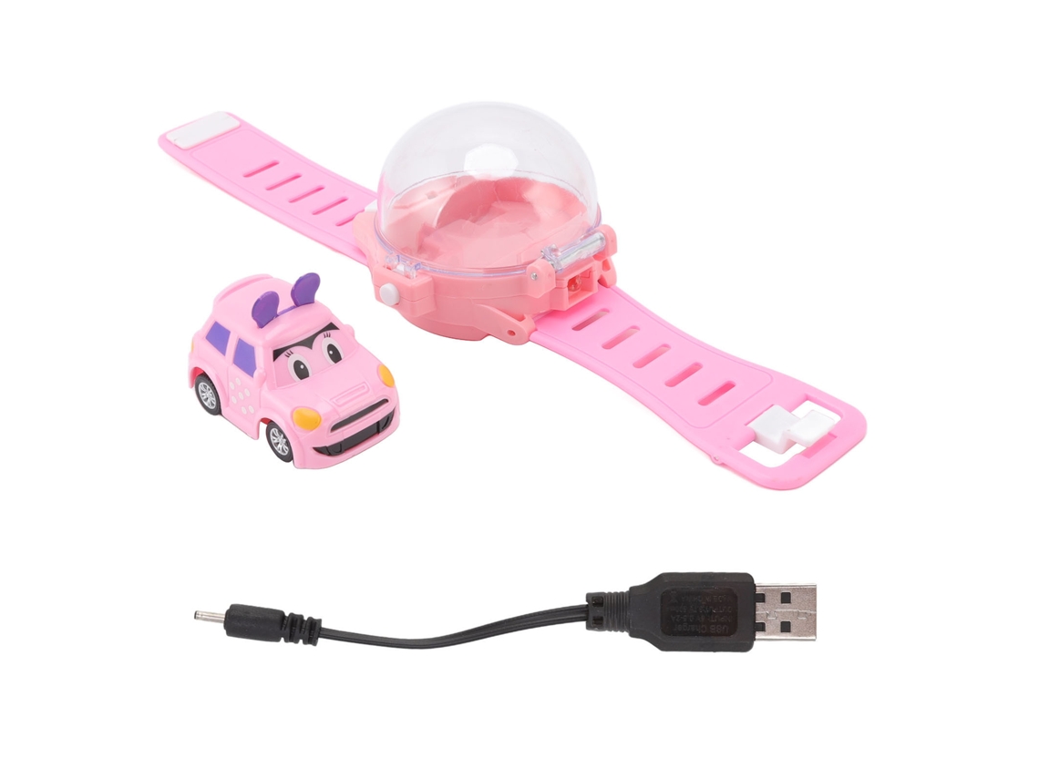 Ats-coche Rc Con Control Remoto Por Reloj, Modelo Mini Coche De Juguete Usb Cargable, Divertido Y Bonito, Para Niños De Más De 3 Años, Rosa