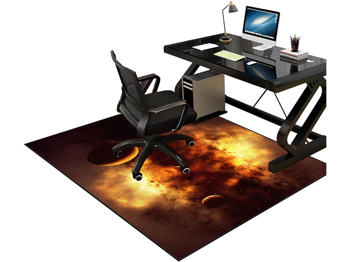Alfombrilla protectora antideslizante para silla, 80 x 100 cm, para suelo, oficina o videojuegos.