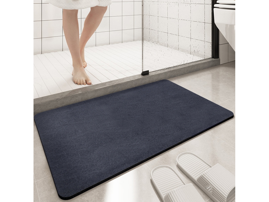 Alfombra de Baño LUUCOZK Antideslizantes Absorbentes Decoración Baño Secado Poliéster Azul (80x120cm)