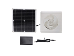 Ventilador Extractor Solar De 12 W Y 12 V Cc Con Panel Monocristalino Para Invernaderos Exteriores.