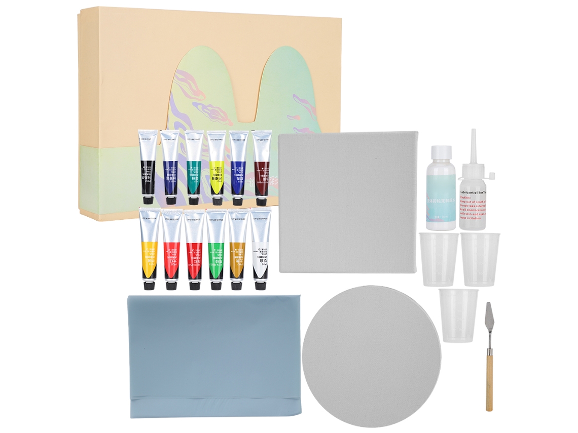 Kit de pintura en espiral DIY para niños con colores fluidos para Halloween