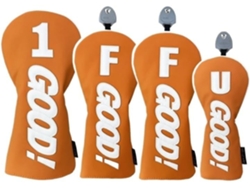 Funda protectora para la cabeza del palo de golf, de PU, impermeable, híbrida, naranja, sin marca.