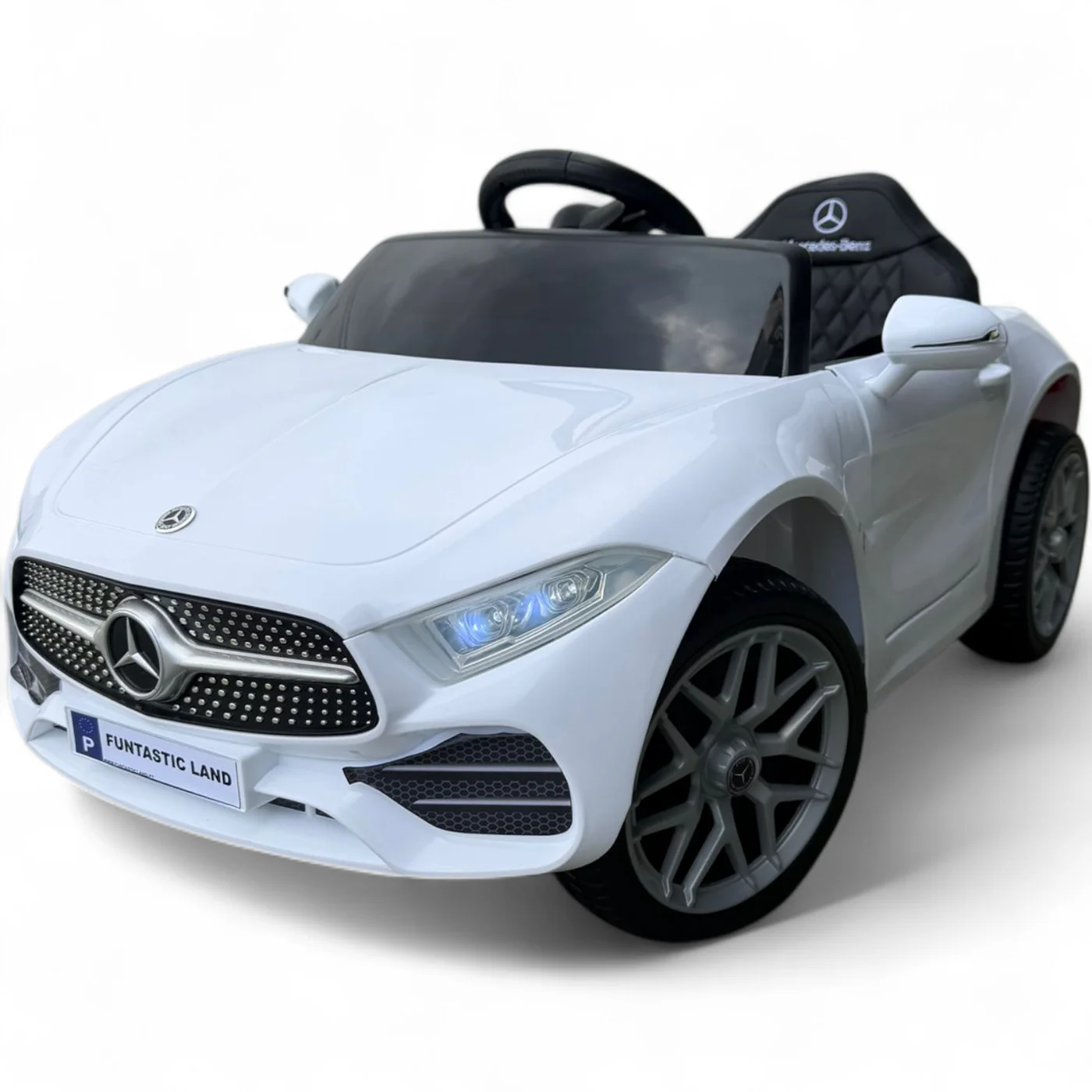 Coche Eléctrico Para Niños Mercedes 4matic 12v Versión 2026 Con Ruedas Eva, Asiento De Polipiel Y Mando Parental Funtastic Land