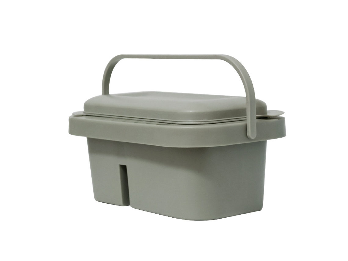 Portapinceles 3 en 1 Eifson con soporte para paleta y mango (gris)