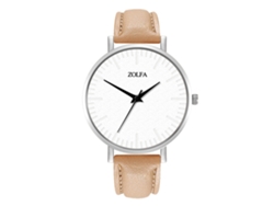 Reloj De Pulsera Analógico De Cuarzo Para Mujer, Estilo Casual Y Moderno, Resistente Al Agua, Color Beige.