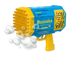 Bazuca de burbujas LED de 69 orificios - modelo Bubble Gun Amarillo TECHKIDZ