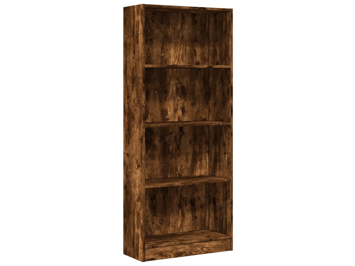 Maison Exclusive - Estantería Madera De Ingeniería Roble Ahumado 60x24x143 Cm
