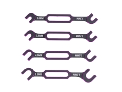 Juego De 4 Herramientas De Reparación Universales Rc Wrench De 3,0 A 6,0 Mm Para Coches, Barcos Y Drones - Morado