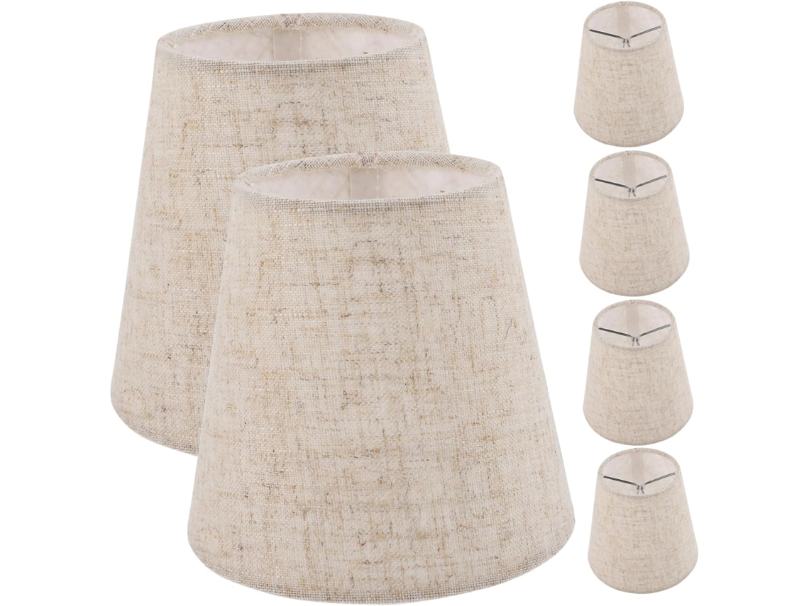 Juego De 6 Pantallas De Tela Para Lámpara De Araña, Pantallas Colgantes De Tela, Pantallas De Luz, Pantallas De Techo, Ligeras Y Compactas, Uso
