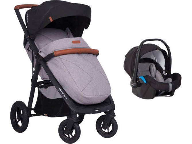 Carrito de Bebé Individual EASYGO Quantum Air + Starter 0+ Isofix Ready Gris Fox