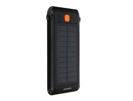 Powerbank Solar 4SMARTS 456301 Salida Doble (10000mAh - Negro)