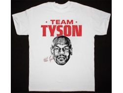 Camiseta blanca de boxeo de Mike Tyson, talla grande, regalo para fans, TTSS44 Hengjian