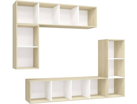 Conjunto 4 Muebles de salón VIDAXL madera de ingeniería roble Sonoma