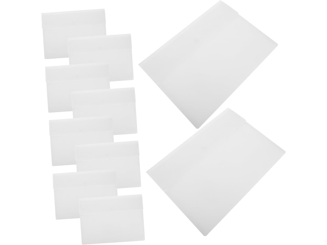 Juego De 10 Fundas De Plástico Impermeables Con Cierre A Presión Para Carpetas Y Sobres Grandes.