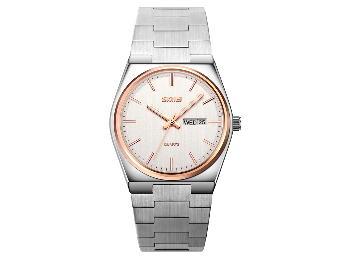 Reloj De Cuarzo Para Hombre Skmei 9288, Resistente Al Agua Hasta 30 M, Con Brazalete De Acero Inoxidable.