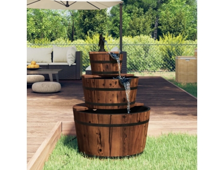 MAISON EXCLUSIVE - Fuente de agua con bomba madera maciza de abeto 60x60x94 cm