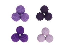 Ats-12 Pelotas De Silicona Para Aliviar El Estrés Con Textura Atsractiva Sensorial Para Dedos Y Manos Moradas