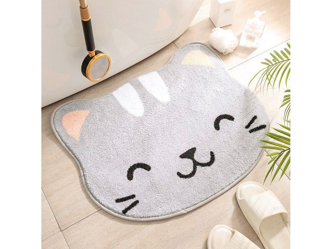 Alfombrilla De Baño Para Gatos (gris - 50 X 60 Cm)*