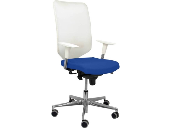 Silla de Escritorio Operativa PYC Ossa B Azul con ruedas antiarañazos (Brazos Ajustables - Malla)