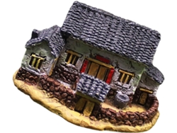 Casa Con Techo De Paja, Modelo De Casa Pequeña En El Campo, Casas Artesanales, Adornos